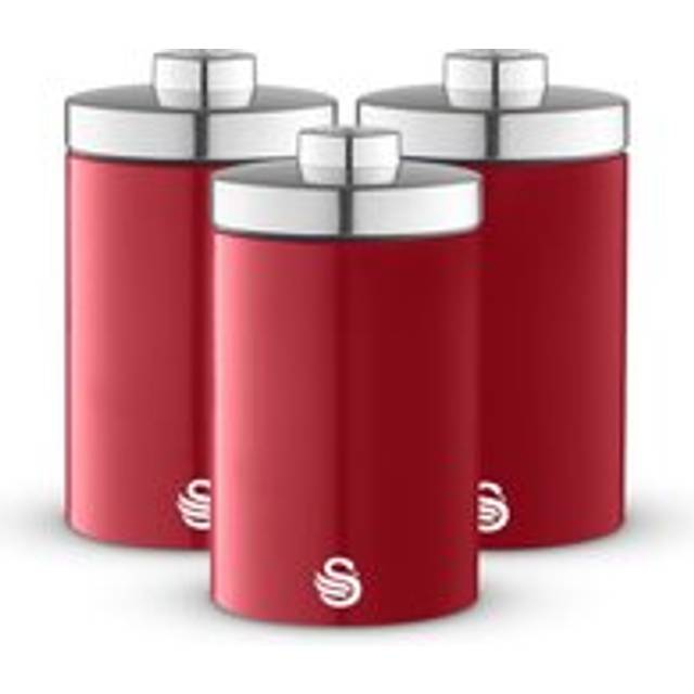 Swan Townhouse Set of 3 Canisters SWKA18530RN, Red