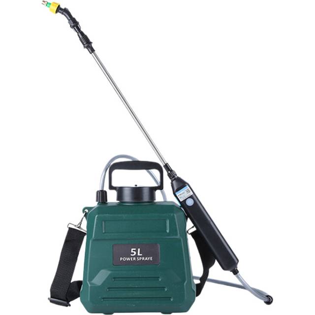 (Green) 1.35 Gallon/5L Battery Powered Sprayer with 3 Mist Nozzles Electric Sprayer with USB Rechargeable Handle Garden Sprayer