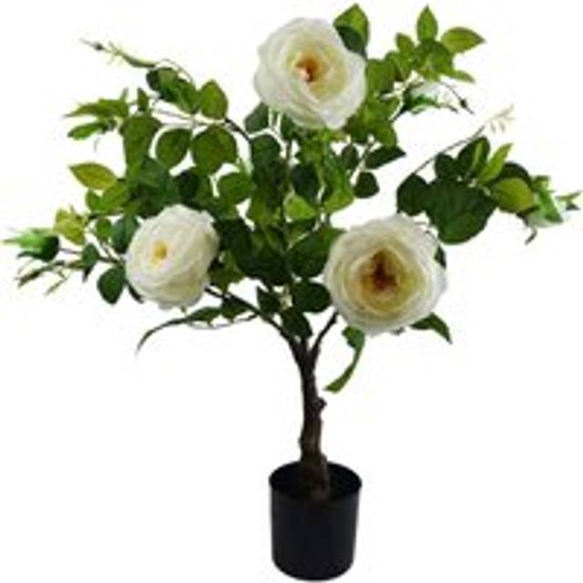 70cm White Camellia Rose Plant Artificial