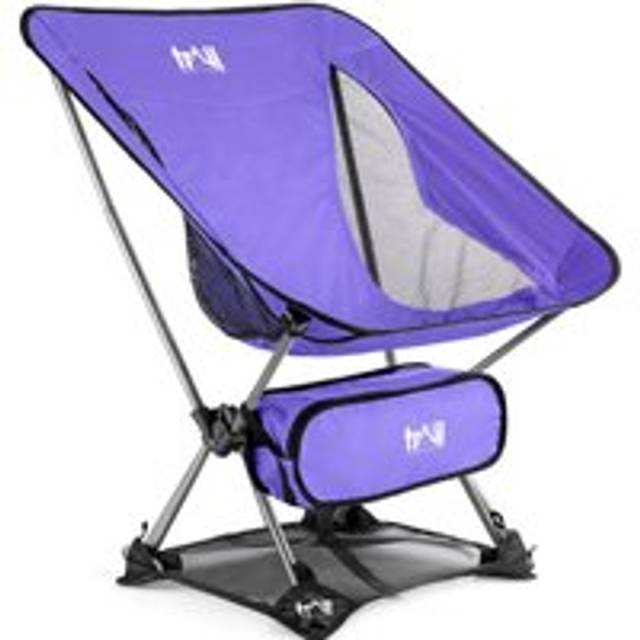 Folding Camping Chair Lightweight Portable Outdoor Garden Beach Seat Trail - Purple - One Size