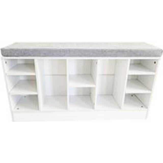 Shoe Bench Storage Rack Wooden Cabinet Cushion Seat Organiser 2016168