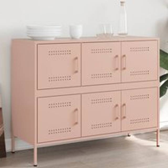 Sideboard Pink 100.5x39x107 cm Steel - One Size