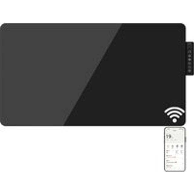 Mylek black glass radiator panel heater wifi timer thermostat 2kw