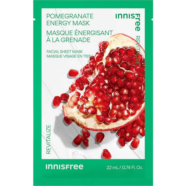 innisfree Pomegranate Energy Mask  Hydrating Serum Korean Sheet Mask  Face Mask for Bright  Glowing Skin