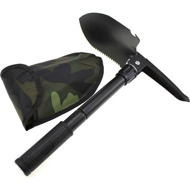 (As Picture) Multi-function Camping Shovel Foldable Shovels Military Tactical Shovel Hiking Outdoor Garden Hoe Digging Hand Tool Kit