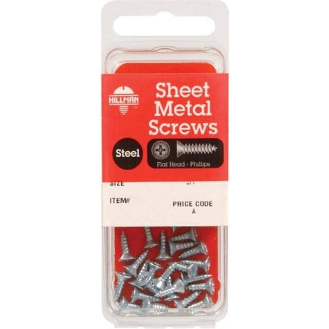 5550 8 x 1.25 in. Phillips Flat Head Sheet Metal Screw  Carded 10 - pack of 10
