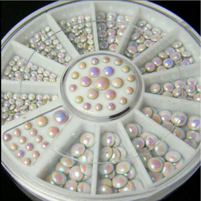 3D Nail Art Rhinestones in Wheel Glass Crystals Gems Beads Charms Glitter Decors