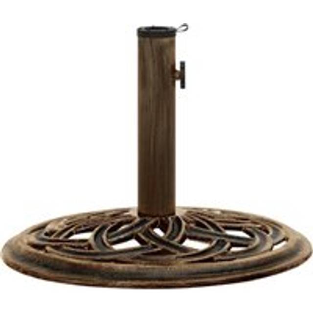 Umbrella Base Bronze 44x44x31 cm Cast Iron - Brown - One Size