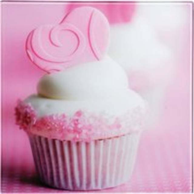 Cupcake Glass Print with White Base - Premier Housewares