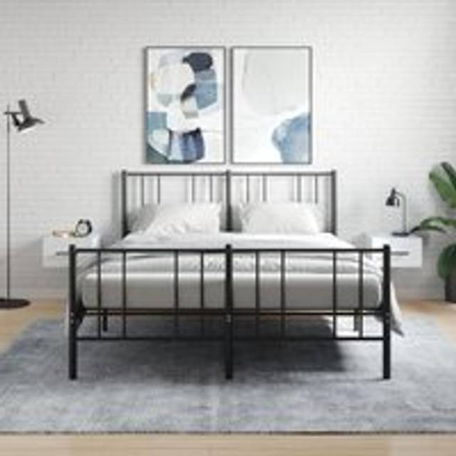 Wall-mounted Bedside Cabinets 2 pcs High Gloss White 35x35x20 cm - One Size
