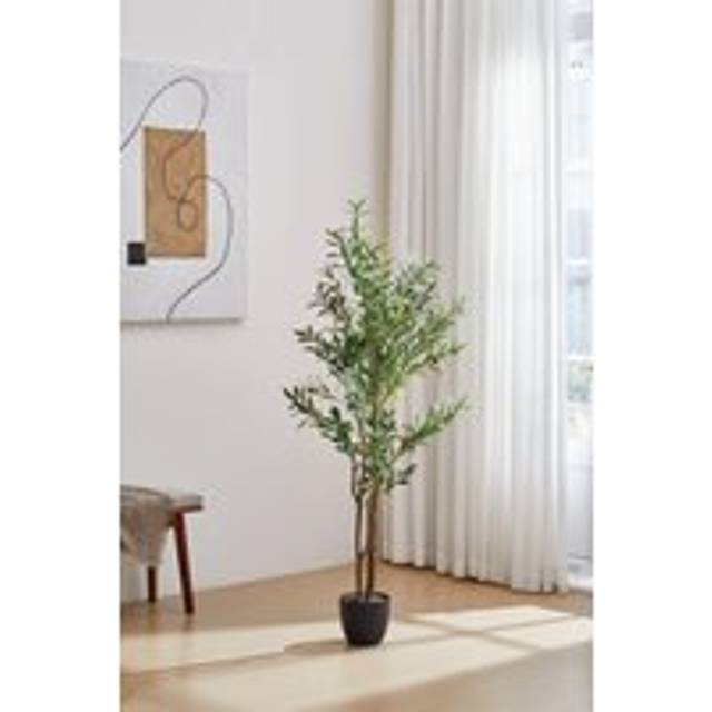 1.65m H Artificial Olive Tree Decorative Plant - Green - One Size