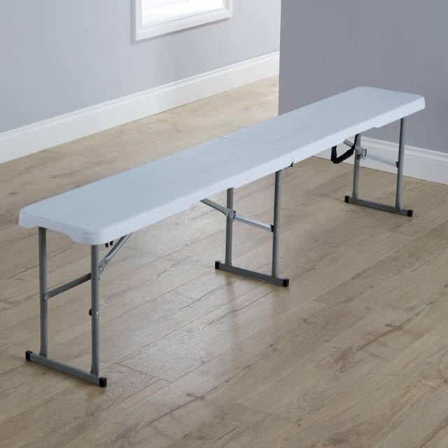 6ft Folding Trestle Benches Heavy Duty Garden Indoor Outdoor Set of 2