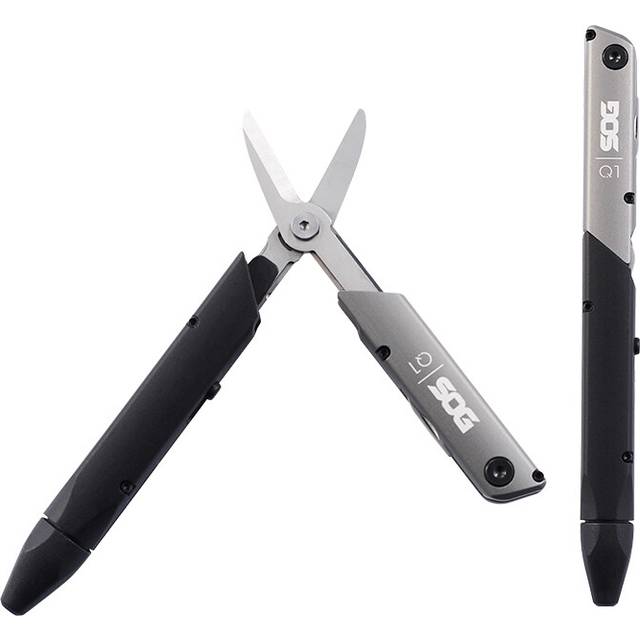 (Q1) SOG 4 in 1 BATON Q1 Multi-Tool Folding Scissors Tactical Pen Multifunctional Pocket Portable Screwdriver Bottle Opener Tools