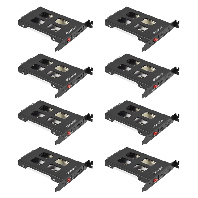 8X Pci Mobile Rack Enclosure Hard Disk Drive Case Box for 2.5 Inch Sata HDD Adapter