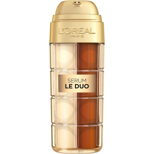 L'Oréal Paris Age Perfect Jullåda med Le Duo Anti-Age Serum och Gua Sha-sten, för alla hudtyper, uppstramande och lysande dubbelverkande, med kollagen och vitaminer B3 och C, 30 ml