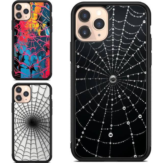 black white spider webs For iPhone 11 12 13 14 Pro Max Tough Case-as the picture-Apple iPhone 13