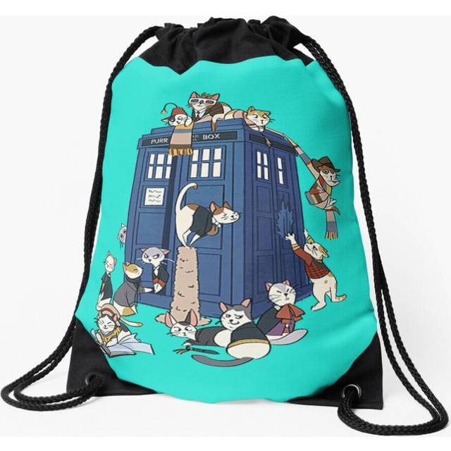 Drawstring Bag Doctor Cat   Sport Gym Shoe Backpack