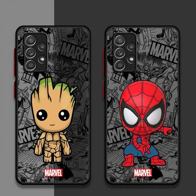 Cartoon Groot Spiderman Phone Case for Samsung Galaxy A71 A12 A22 A13 A33 A53 A-as the picture-for Galaxy A33 5G