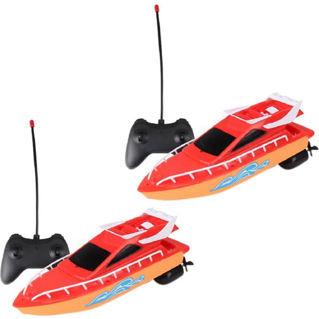 2X Speed RC Boat Ship Remote Control Boats Electric Waterproof Model Sailing Toys for Children Toy Red