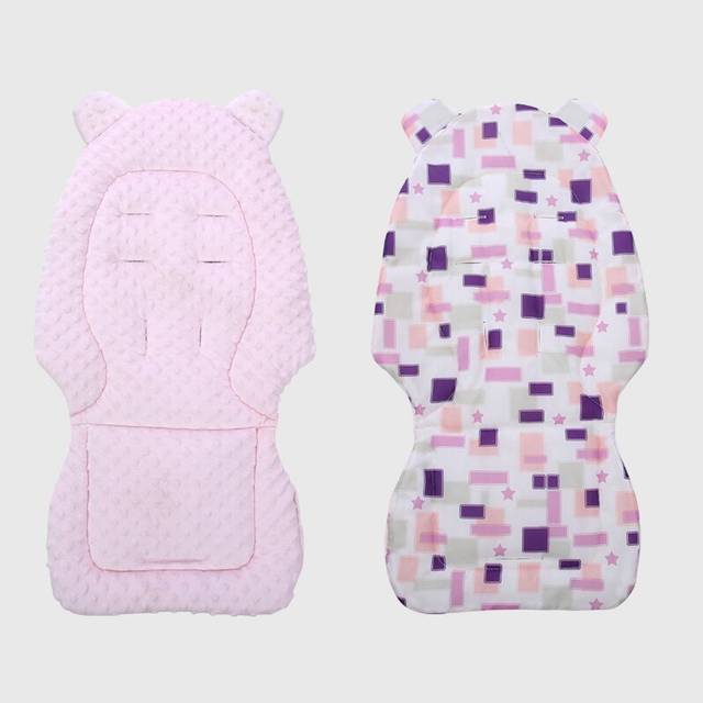 (A) Baby Stroller Seat Pad Double Cotton Seat Pad Sided Seat Cushion  Infant Child Cart Mattress Mat Stroller Accessories