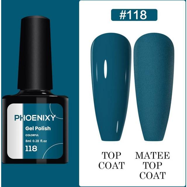 (color 18) Phoenixy 60 Colors Uv Gel Nail Polish 8ml Gel Nail Polish Soak Off Glitter Gel Polish Gel Nail Varnish Nail Polish Gifts Set For Women Salo