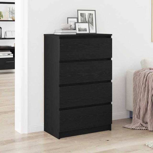 vidaXL Sideboard Black Oak 60x35x98.5 cm Engineered Wood