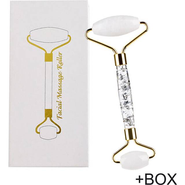 (a-type 4) Gouache Stone Acrylic Jade Roller Massager For Face Natural Rose Quartz Face Roller Jade Massager Quartz Facial Massage Tool New