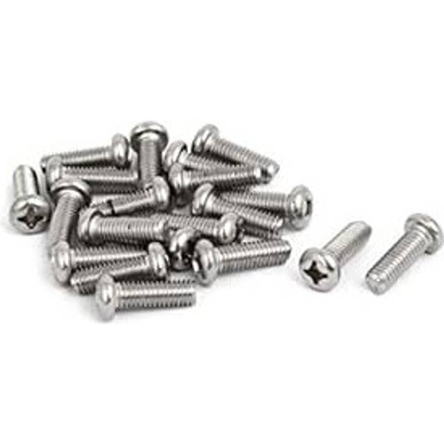 M6 x 18mm 304 Stainless Steel Phillips Round Head Machine Screws Bolt 20pcs