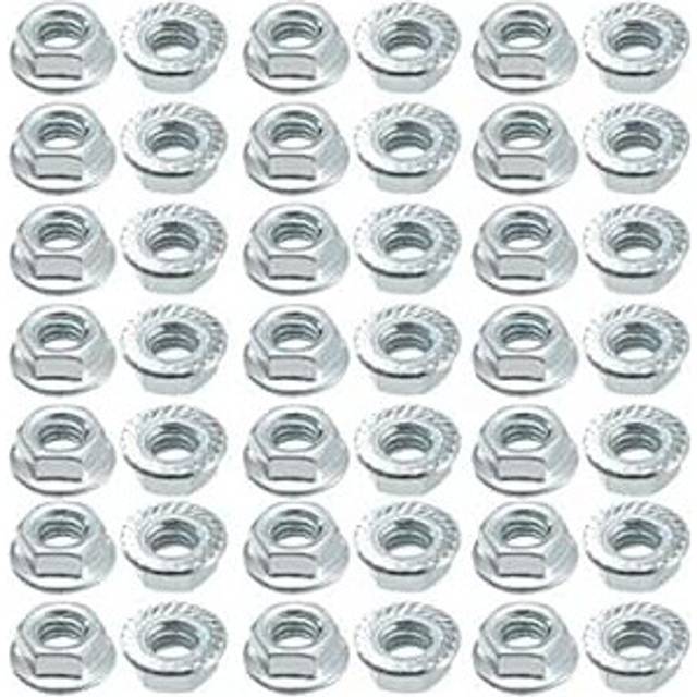 5/16-18 Serrated Flange Hex Lock Nuts, Carbon Steel 40 Pcs
