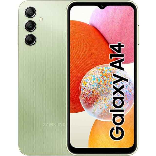 (Green) Samunsg Galaxy A14 6GB Ram 128gb 4G LTE Sim Free Dual Sim Brand New Sealed Free Clear case