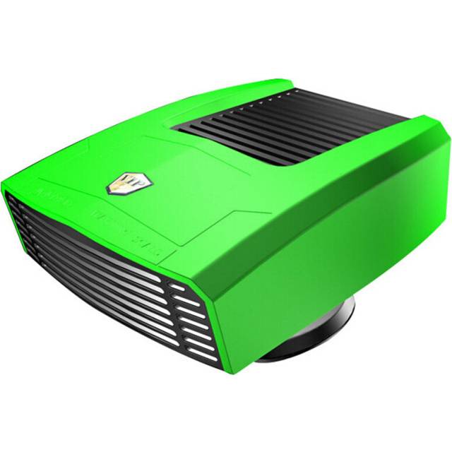 (Green, 24V) Portable Car Heater 12V-24V 180W Fast Heating Fan 360 Degree Rotary Winter Defroster Air Purification