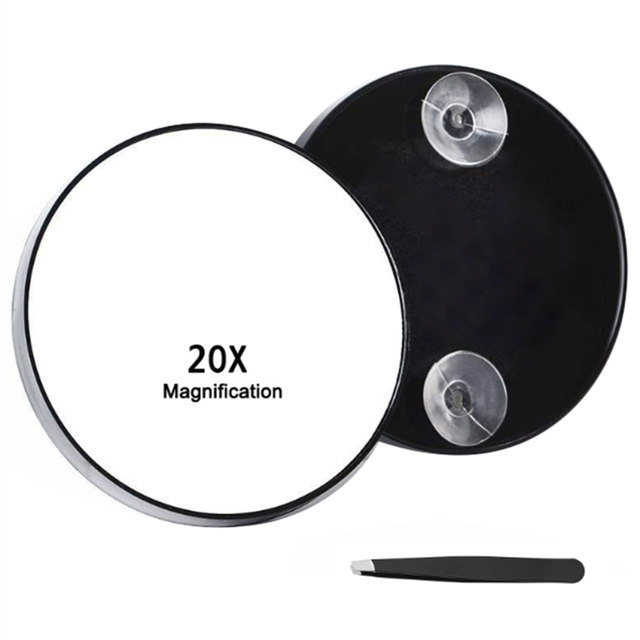 Magnifying Mirror with Suction Cup Durables Travel Makeup 20X
