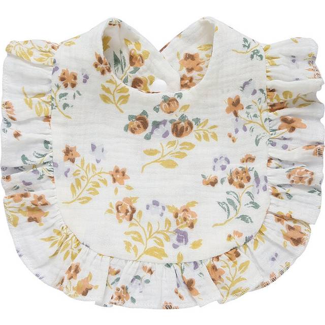 (5, One Size) Newborn Bibs Infant Burp Cloths Baby Stuff Feeding Drool Bandana Saliva Towel Toddler Ruffle Floral Bib Baby Accessories