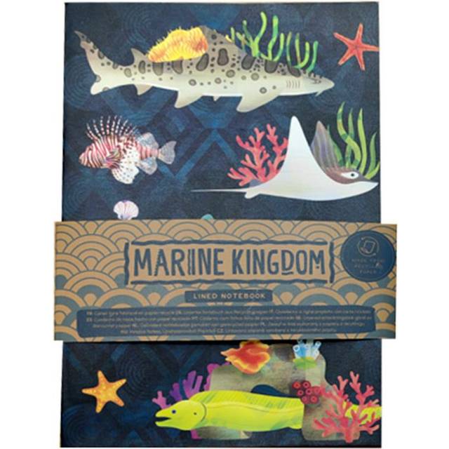 Recycled Paper A5 Lined Notebook - Marine Kingdom
