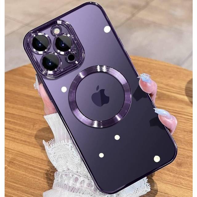 (Deep Purple, For Apple iPhone 15 PLUS) Case For Apple iPhone 16 15 14 13 12 Pro Max Shockproof Magnetic Silicone Cover