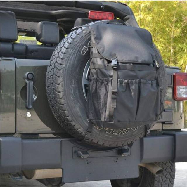 Spare Tire Trash Bag Gear Cargo Organizer Storage Adjustable Canvas Backpack