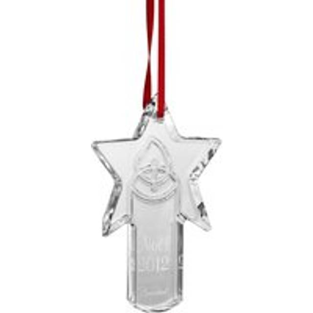 Noel Plaquette 2012 Crystal Candle Annual Christmas Ornament Clear - 1 Pack