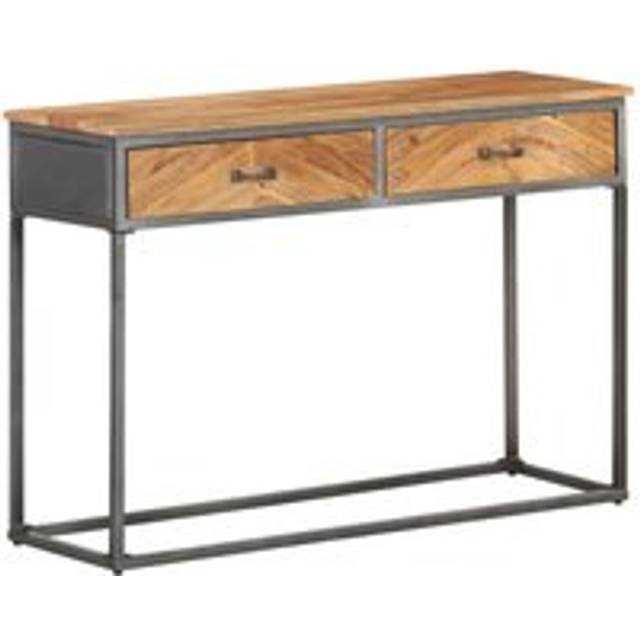 Console Table 110x35x75 cm Solid Acacia Wood - Brown - One Size