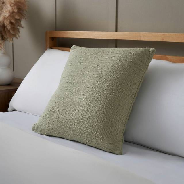 Very Home Textured Slub Cushion - Green