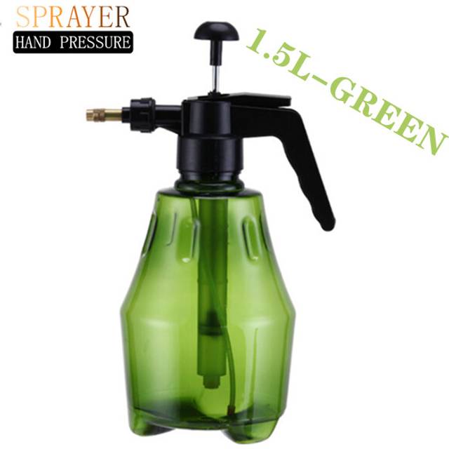 (1-PCS 1.5L Green) 2-Piece Hand Pressure Water Sprayer Trigger Air Pump Garden Disinfection Sprayers Spray Bottle Car Cleaning Sprayer Watering