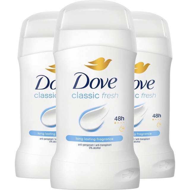 Dove Women Classic Fresh Anti-Perspirant Deo Stick w/ 48H Protection 50ml, 3 Pk