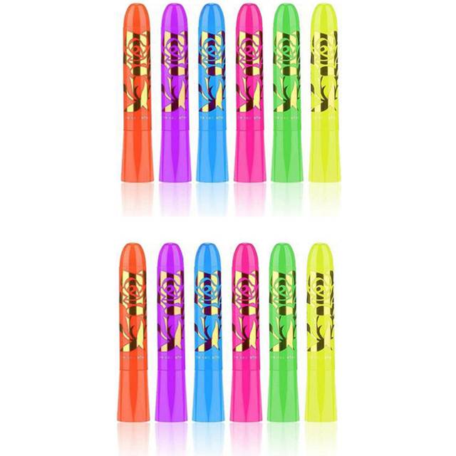 12 Pack Glow in the Dark Face Body Paint Glow Sticks Markers Makeup Face Painting Kits, for Halloween and Parties