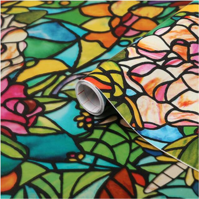 (1m) TULIA window sticky back plastic vinyl wrap film (45cm wide)