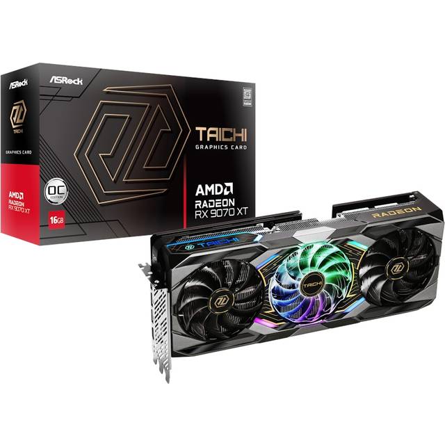 Asrock Radeon RX 9070 XT 16GB GDDR6 PCI Express 5.0 X16 Graphics