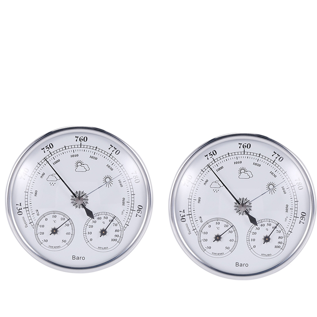 2X Wall Mounted Household Thermometer Hygrometer High Accuracy Pressure Gauge Air Weather Instrument Barometer