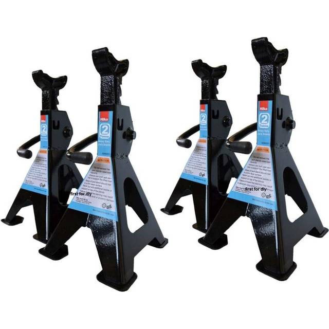 HILKA AXLE STAND X4 2 TON TONNE RATCHET ACTION STANDS HEAVY DUTY 82443201