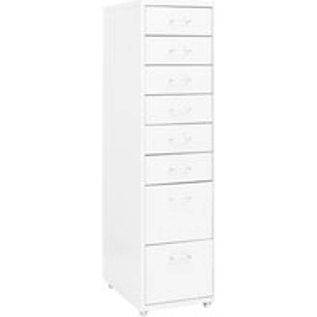 Mobile File Cabinet White 28x41x109 cm Metal - One Size
