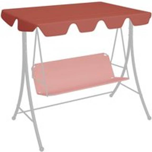 Replacement Canopy for Garden Swing Terracotta 150/130x105/70cm - Orange - One Size