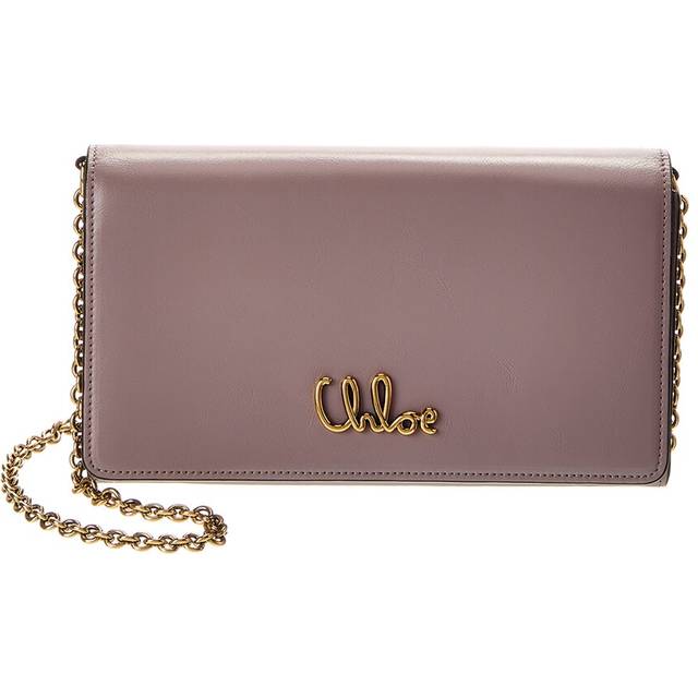 Chloé Flap Leather Wallet On Chain