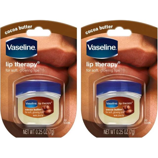Vaseline Lip Therapy Cocoa Butter Lip Balm For Soft & Glowing Lips 7g Pack Of 2 |Nourishes & Protects Lips|Non-greasy Lip Moisturizer Naturally Tinted